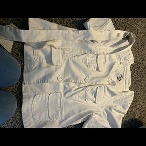 White shirtsleeve jacket vest like